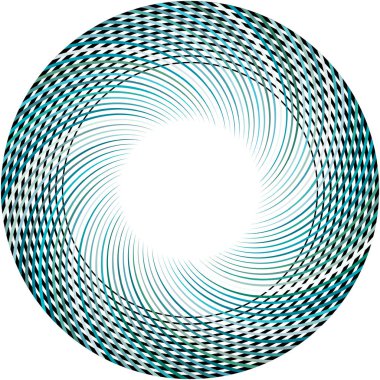 Soyut sarmal, girdap, dönme vektörü örtüşüyor. Volute, helix, koklear vertigo dairesel, geometrik çizim. Soyut çember