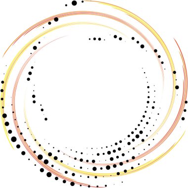 Soyut sarmal, girdap, dönme vektörü örtüşüyor. Volute, helix, koklear vertigo dairesel, geometrik çizim. Soyut çember