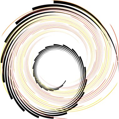 Soyut sarmal, girdap, dönme vektörü örtüşüyor. Volute, helix, koklear vertigo dairesel, geometrik çizim. Soyut çember