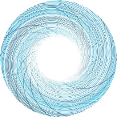 Soyut sarmal, girdap, dönme vektörü örtüşüyor. Volute, helix, koklear vertigo dairesel, geometrik çizim. Soyut çember