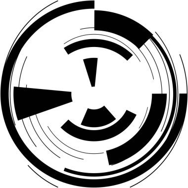 Soyut sarmal, girdap, dönme vektörü örtüşüyor. Volute, helix, koklear vertigo dairesel, geometrik çizim. Soyut çember