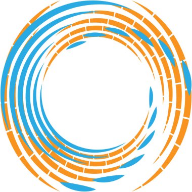 Soyut sarmal, girdap, dönme vektörü örtüşüyor. Volute, helix, koklear vertigo dairesel, geometrik çizim. Soyut çember