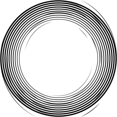 Soyut sarmal, girdap, dönme vektörü örtüşüyor. Volute, helix, koklear vertigo dairesel, geometrik çizim. Soyut çember