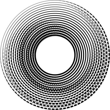 Soyut sarmal, girdap, dönme vektörü örtüşüyor. Volute, helix, koklear vertigo dairesel, geometrik çizim. Soyut çember