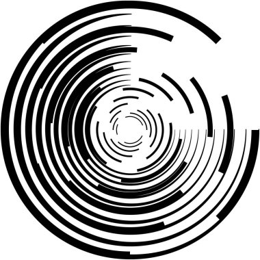 Soyut sarmal, girdap, dönme vektörü örtüşüyor. Volute, helix, koklear vertigo dairesel, geometrik çizim. Soyut çember