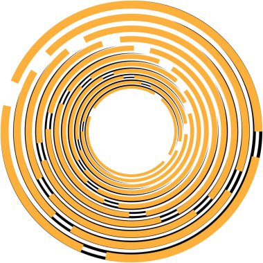 Soyut sarmal, girdap, dönme vektörü örtüşüyor. Volute, helix, koklear vertigo dairesel, geometrik çizim. Soyut çember