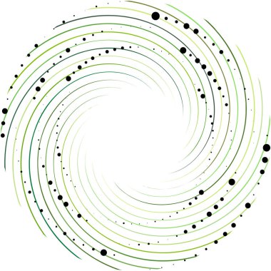 Soyut sarmal, girdap, dönme vektörü örtüşüyor. Volute, helix, koklear vertigo dairesel, geometrik çizim. Soyut çember