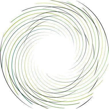 Soyut sarmal, girdap, dönme vektörü örtüşüyor. Volute, helix, koklear vertigo dairesel, geometrik çizim. Soyut çember