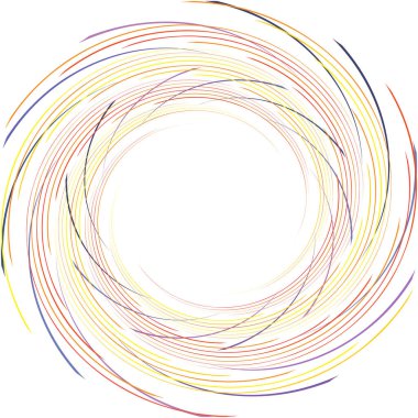 Soyut sarmal, girdap, dönme vektörü örtüşüyor. Volute, helix, koklear vertigo dairesel, geometrik çizim. Soyut çember