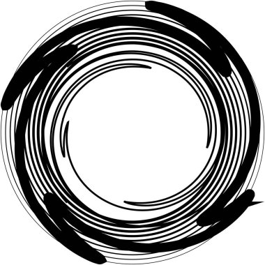 Soyut sarmal, girdap, dönme vektörü örtüşüyor. Volute, helix, koklear vertigo dairesel, geometrik çizim. Soyut çember