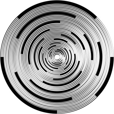 Soyut sarmal, girdap, dönme vektörü örtüşüyor. Volute, helix, koklear vertigo dairesel, geometrik çizim. Soyut çember