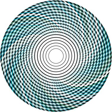 Soyut sarmal, girdap, dönme vektörü örtüşüyor. Volute, helix, koklear vertigo dairesel, geometrik çizim. Soyut çember