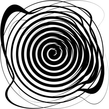 Soyut sarmal, girdap, dönme vektörü örtüşüyor. Volute, helix, koklear vertigo dairesel, geometrik çizim. Soyut çember