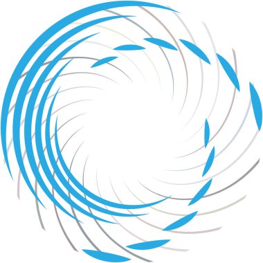 Soyut sarmal, girdap, dönme vektörü örtüşüyor. Volute, helix, koklear vertigo dairesel, geometrik çizim. Soyut çember