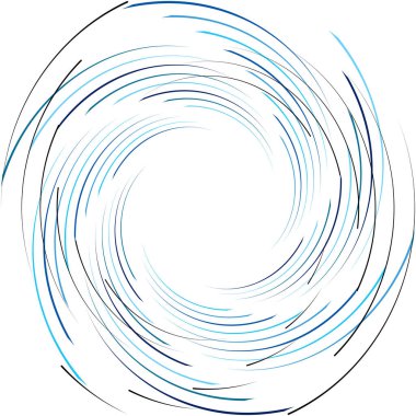 Soyut sarmal, girdap, dönme vektörü örtüşüyor. Volute, helix, koklear vertigo dairesel, geometrik çizim. Soyut çember