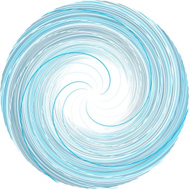 Soyut sarmal, girdap, dönme vektörü örtüşüyor. Volute, helix, koklear vertigo dairesel, geometrik çizim. Soyut çember