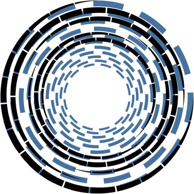 Soyut sarmal, girdap, dönme vektörü örtüşüyor. Volute, helix, koklear vertigo dairesel, geometrik çizim. Soyut çember