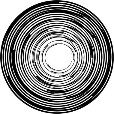 Soyut sarmal, girdap, dönme vektörü örtüşüyor. Volute, helix, koklear vertigo dairesel, geometrik çizim. Soyut çember