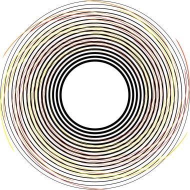 Soyut sarmal, girdap, dönme vektörü örtüşüyor. Volute, helix, koklear vertigo dairesel, geometrik çizim. Soyut çember