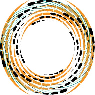 Soyut sarmal, girdap, dönme vektörü örtüşüyor. Volute, helix, koklear vertigo dairesel, geometrik çizim. Soyut çember