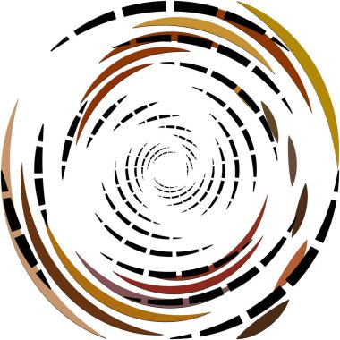 Soyut sarmal, girdap, dönme vektörü örtüşüyor. Volute, helix, koklear vertigo dairesel, geometrik çizim. Soyut çember