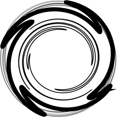 Soyut sarmal, girdap, dönme vektörü örtüşüyor. Volute, helix, koklear vertigo dairesel, geometrik çizim. Soyut çember