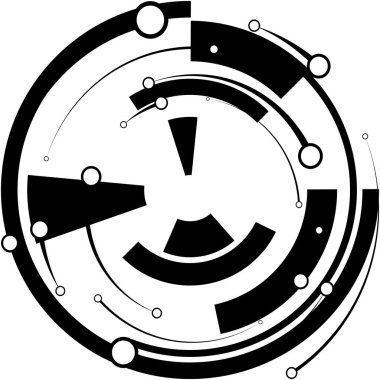 Soyut sarmal, girdap, dönme vektörü örtüşüyor. Volute, helix, koklear vertigo dairesel, geometrik çizim. Soyut çember