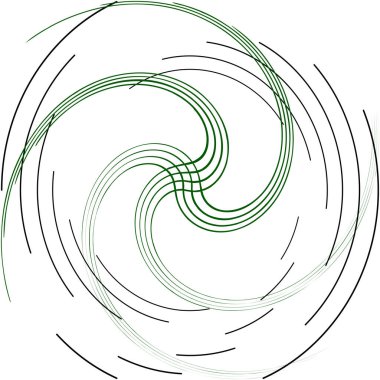 Soyut sarmal, girdap, dönme vektörü örtüşüyor. Volute, helix, koklear vertigo dairesel, geometrik çizim. Soyut çember