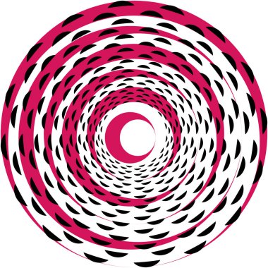 Soyut sarmal, girdap, dönme vektörü örtüşüyor. Volute, helix, koklear vertigo dairesel, geometrik çizim. Soyut çember