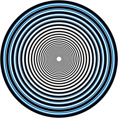 Soyut sarmal, girdap, dönme vektörü örtüşüyor. Volute, helix, koklear vertigo dairesel, geometrik çizim. Soyut çember
