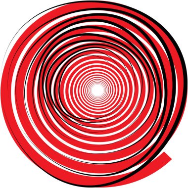 Soyut sarmal, girdap, dönme vektörü örtüşüyor. Volute, helix, koklear vertigo dairesel, geometrik çizim. Soyut çember