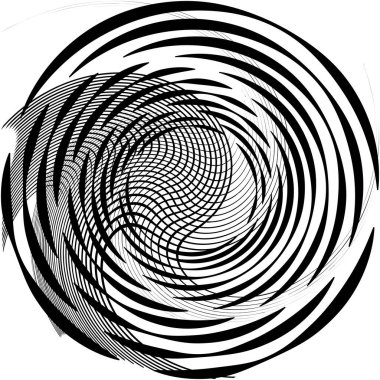Soyut sarmal, girdap, dönme vektörü örtüşüyor. Volute, helix, koklear vertigo dairesel, geometrik çizim. Soyut çember