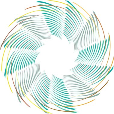 Soyut sarmal, girdap, dönme vektörü örtüşüyor. Volute, helix, koklear vertigo dairesel, geometrik çizim. Soyut çember