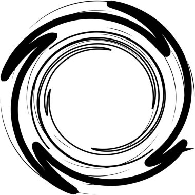 Soyut sarmal, girdap, dönme vektörü örtüşüyor. Volute, helix, koklear vertigo dairesel, geometrik çizim. Soyut çember