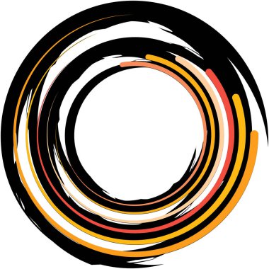 Soyut sarmal, girdap, dönme vektörü örtüşüyor. Volute, helix, koklear vertigo dairesel, geometrik çizim. Soyut çember