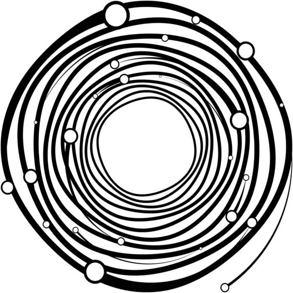 Överlagring Abstrakt Spiral Virvel Virvel Vektor Volute Helix Cochlear Vertigo — Stock vektor