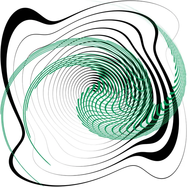 Espiral Abstracta Superpuesta Remolino Vector Giro Voluta Hélice Vértigo Coclear — Vector de stock