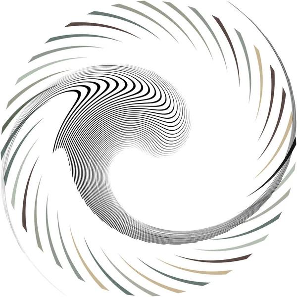 Espiral Abstracta Superpuesta Remolino Vector Giro Voluta Hélice Vértigo Coclear — Vector de stock