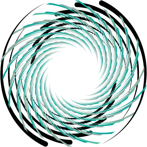 Overlaying Abstract Spiral Swirl Twirl Vector Volute Helix Cochlear Vertigo — Stock Vector