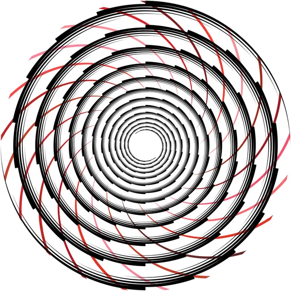 Abstracte Spiraal Draaikolk Wervelvector Voluut Helix Cochleaire Vertigo Cirkelvormig Geometrische — Stockvector