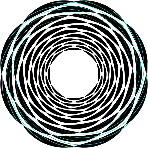 Espiral Abstracta Superpuesta Remolino Vector Giro Voluta Hélice Vértigo Coclear — Vector de stock