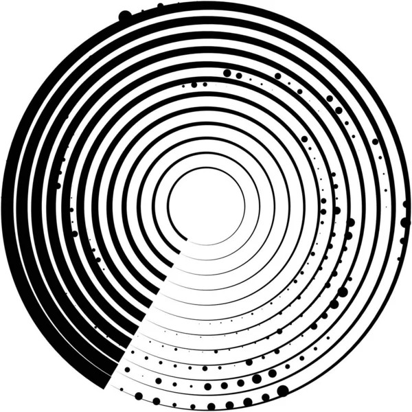 Sovrapposizione Astratta Spirale Vortice Vettore Vortice Voluta Elica Vertigini Cocleari — Vettoriale Stock