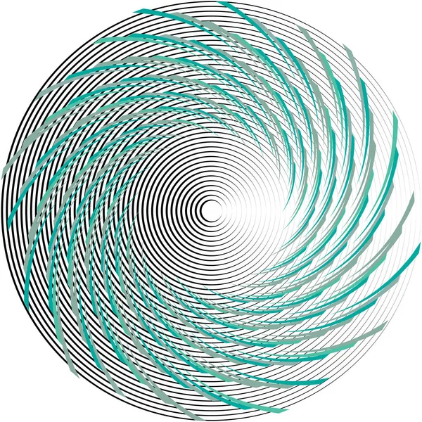 Espiral Abstracta Superpuesta Remolino Vector Giro Voluta Hélice Vértigo Coclear — Vector de stock