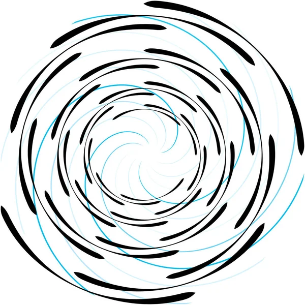 Espiral Abstracta Superpuesta Remolino Vector Giro Voluta Hélice Vértigo Coclear — Vector de stock