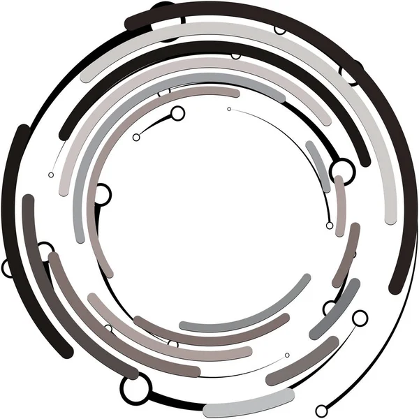 Abstracte Spiraal Draaikolk Wervelvector Voluut Helix Cochleaire Vertigo Cirkelvormig Geometrische — Stockvector