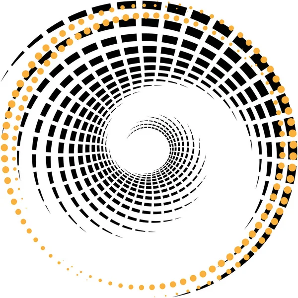 추상적 스피랄 벡터를 뛰어넘는 달팽이관은 동그랗고 기하학적 그림입니다 — 스톡 벡터