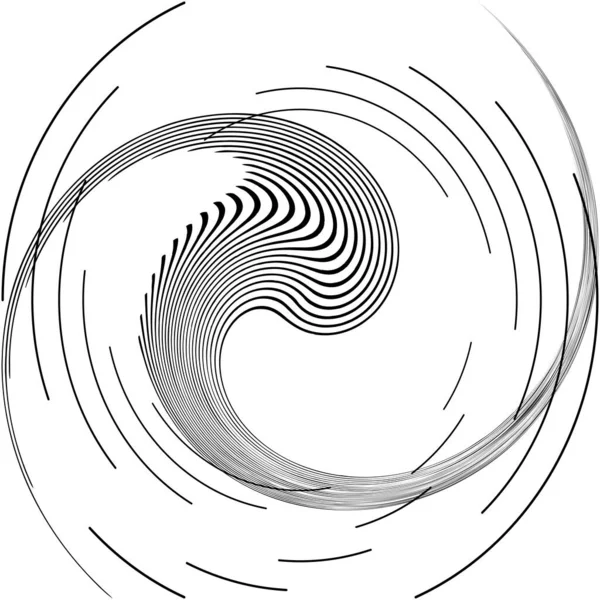 Espiral Abstracta Superpuesta Remolino Vector Giro Voluta Hélice Vértigo Coclear — Vector de stock