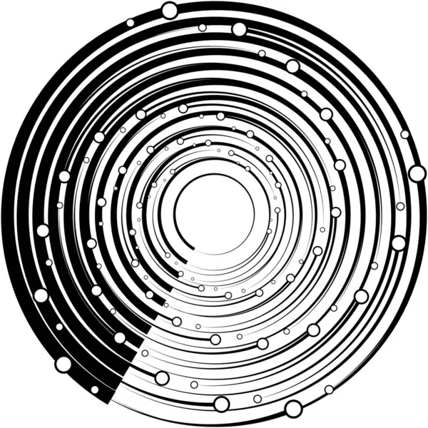 Superposition Abstraite Spirale Tourbillon Vecteur Tourbillon Volute Hélice Vertige Cochléaire — Image vectorielle