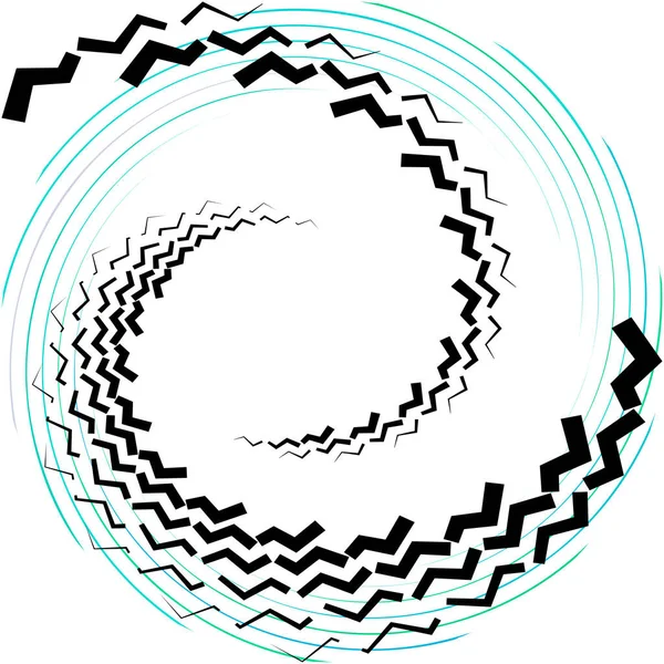 Overlaying Abstract Spiral Swirl Twirl Vector Volute Helix Cochlear Vertigo — Stock Vector