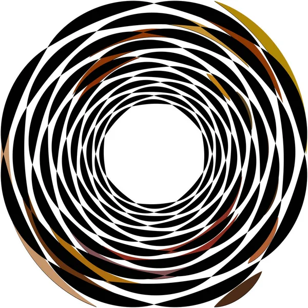 Abstracte Spiraal Draaikolk Wervelvector Voluut Helix Cochleaire Vertigo Cirkelvormig Geometrische — Stockvector